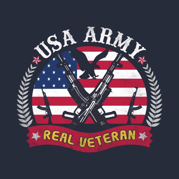 USA Army Veteran T=shirt by Zooha131