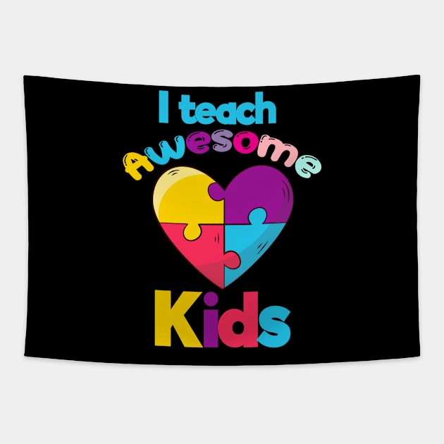 I teach Awesome Kids Tapestry by DragonTees