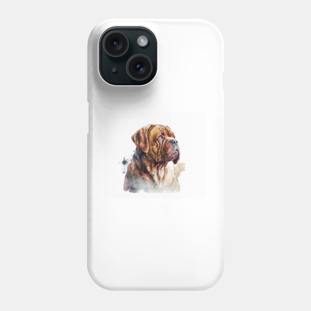 French Mastiff Watercolour Phone Case by TheArtfulAI