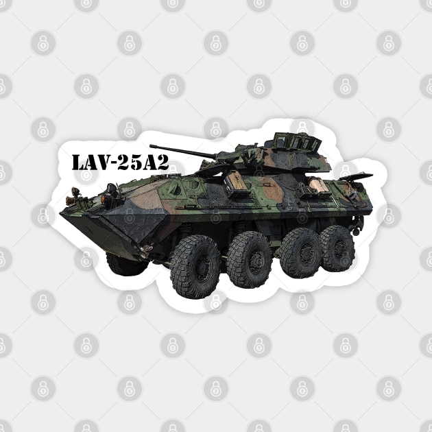 LAV-25A2 Wheeled Armored Vehicle Magnet by Toadman's Tank Pictures Shop