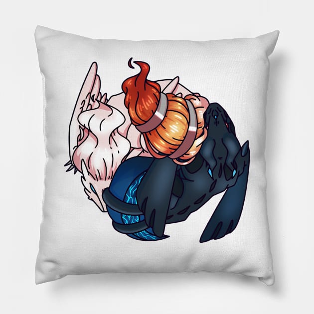 Yin and Yang Pillow by paperstarzz