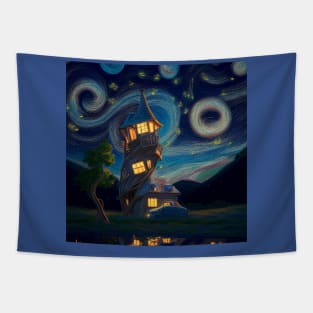 Starry Night Over The Burrow Tapestry