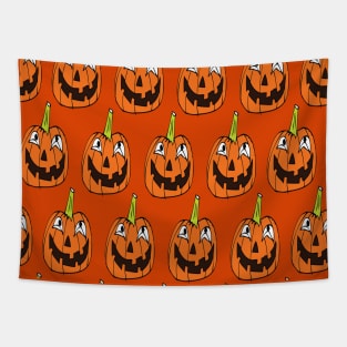 Funny Halloween Pumpkin Pattern Tapestry