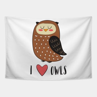 I Love Owls Tapestry