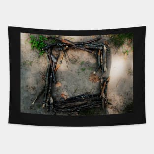 Square of Sticks Tapestry