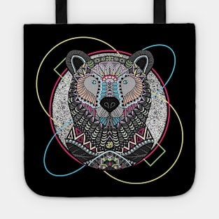 Neon Tribal Bear Tote