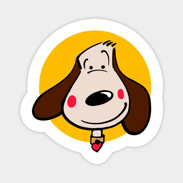 Cute Dog Face Magnet by schlag.art