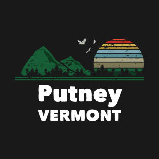 Mountain Sunset Flying Birds Outdoor Putney Vermont T-Shirt