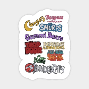 Classic Kids 80s Tv Shows Magnet