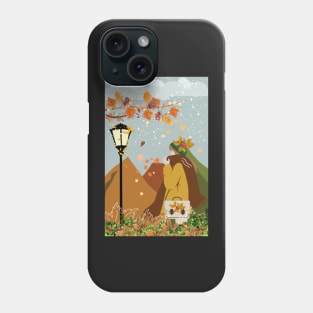 Fall is here, wrap up! Thanksgiving season art print Phone Case