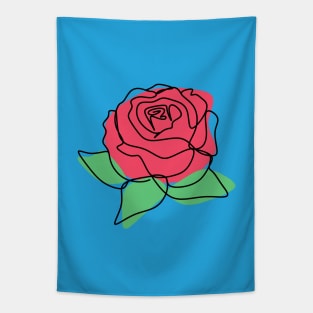 minimalist rose Tapestry