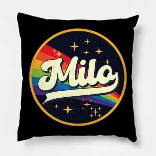 Milo // Rainbow In Space Vintage Style Pillow