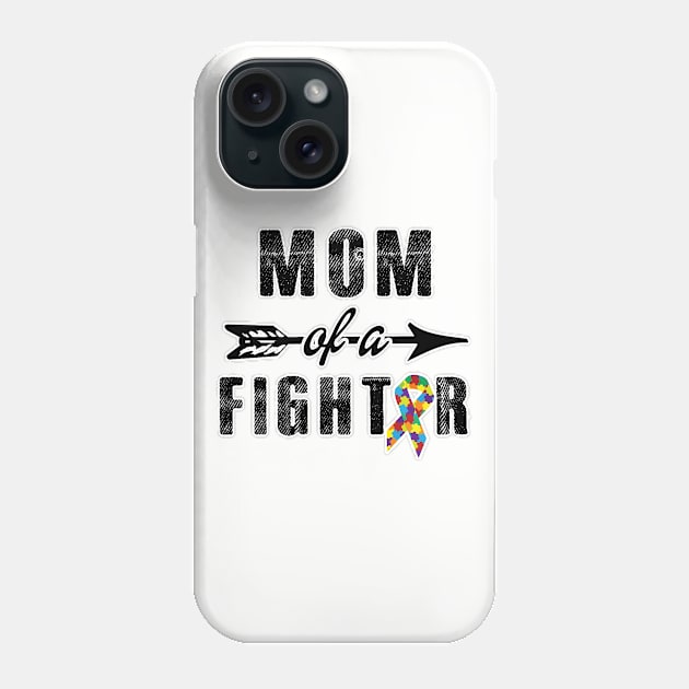 Mom of a fighter. Cancer awareness ribbon. Perfect present for mom mother dad father friend him or her Phone Case by SerenityByAlex