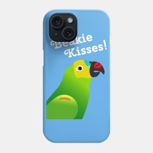 Beakie Kisses Blue Front Amazon Parrot Cute Phone Case