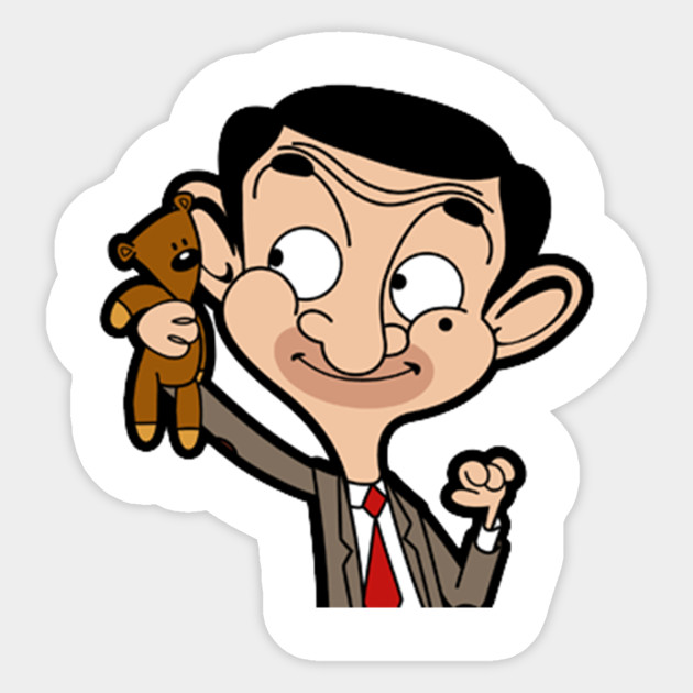 Bean And Teddy Mr Bean Cartoon Sticker Teepublic