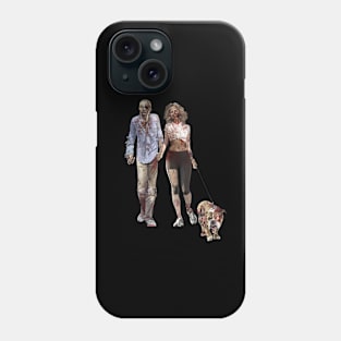 Zombies walking their Dog Phone Case