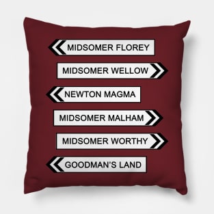 Midsomer Murder Signs #3 Pillow