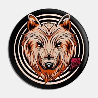 Wild Heart Wolf Pin