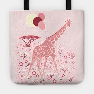 Pink giraffe Tote