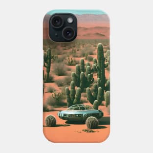 Area 51 - UFO Stop on the Desert Design Retro Phone Case