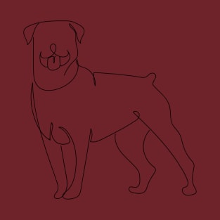 Rottweiler Line Art T-Shirt