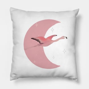 Flamingo Crescent - Rose Pillow