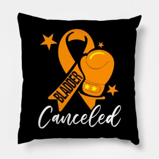 Orange Ribbon Bladder Cancer Awareness Pillow