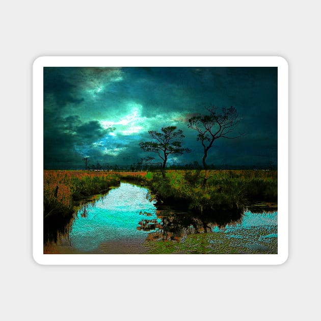 Solitude in Blues Magnet by Susan Werby