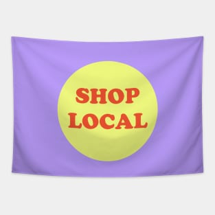 Shop local (yellow and orange) Tapestry