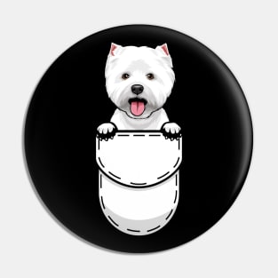 Funny Westie Pocket Dog Pin