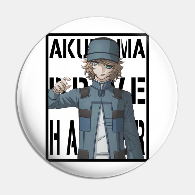 Akudama Drive: Hacker - Background Text(Black) Pin by InalZ