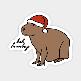 Serious Christmas Capybara Says Bah Humbug Magnet