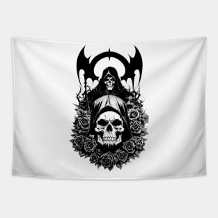 Skull and Roses Tapestry