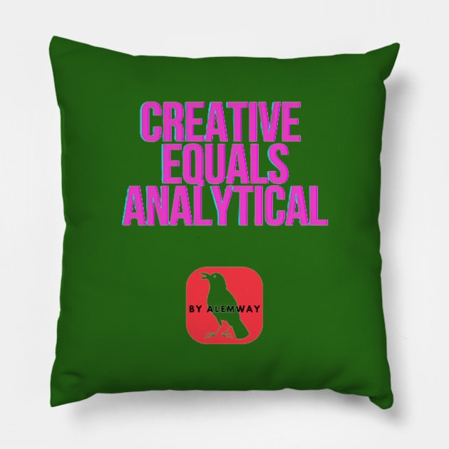 Creative Equals Analytical Pillow by Alemway