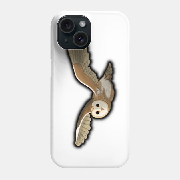 Glowing Barn Owl Phone Case by Aeriskate
