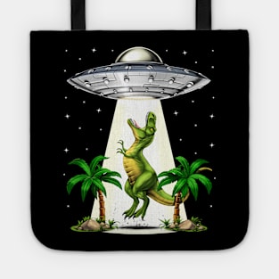 T-Rex Dinosaur Alien Abduction Tote