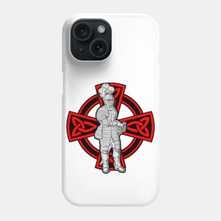 Medieval warrior in silver armor Phone Case