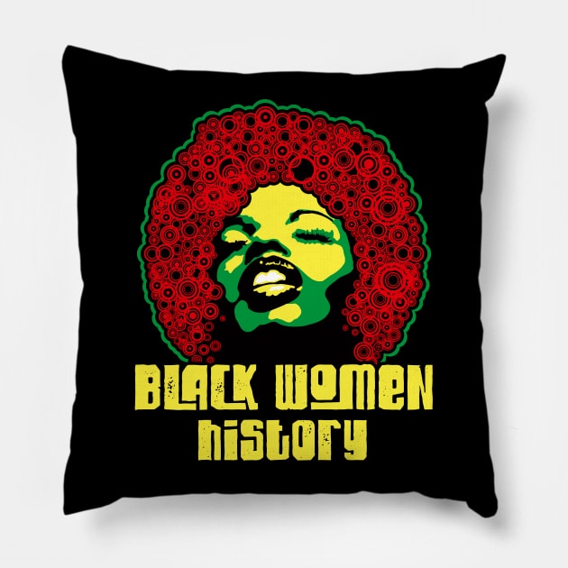 Black women history month pride black power culture gift Pillow by opippi