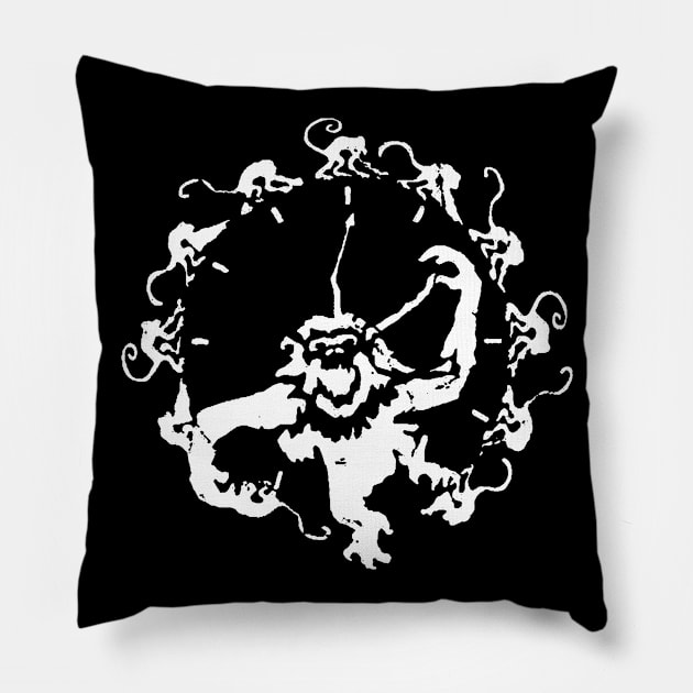 12 Monkeys Pillow by Thinkerman