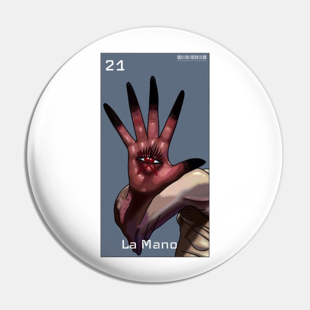 Pale Man Hand La Mano Pin by Zenpaistudios