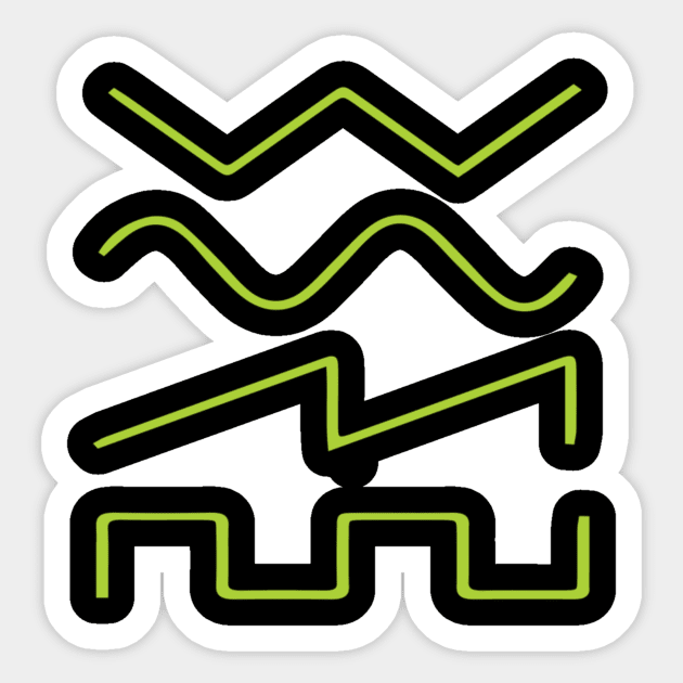Waveforms analog synths - Waveforms Analog Synths - Sticker | TeePublic