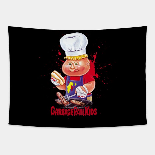 garbage pail kids - chef Tapestry by olivia parizeau