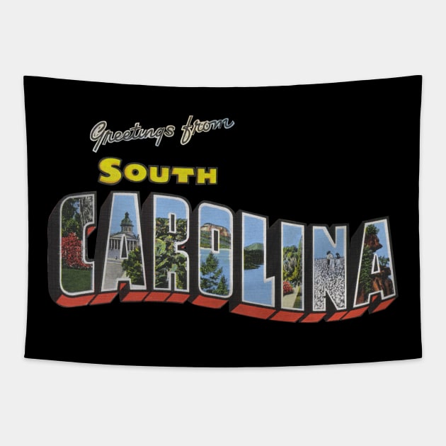 Greetings from South Carolina Tapestry by reapolo