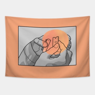 Peach Contour (no Title) (Parasite) Tapestry