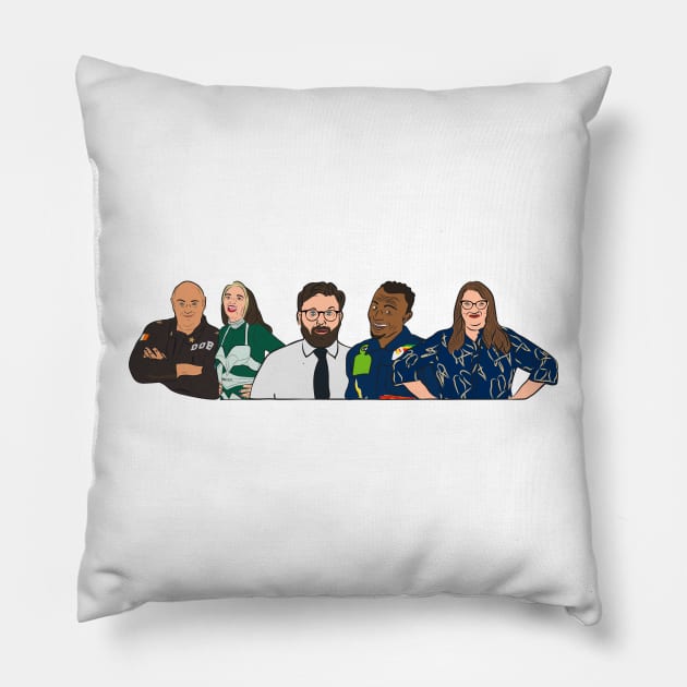 Taskmaster - Series 14 Cast Pillow by MarinaMenezzes