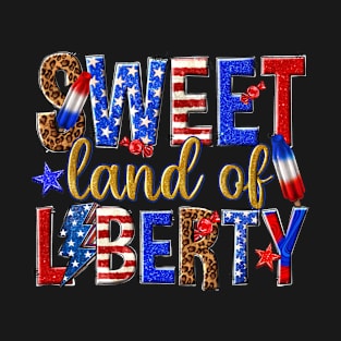 Sweet Land Liberty 4th Of July Cool Patriotic American T-Shirt