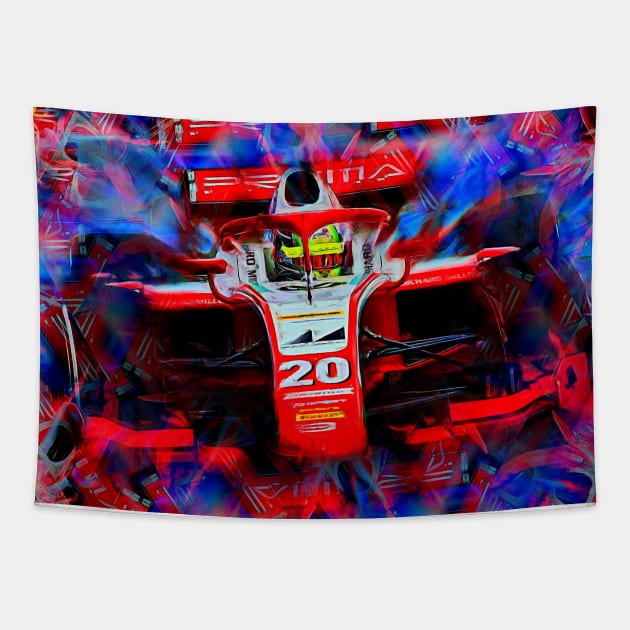 Mick Schumacher - Champion F2 2020 Tapestry by DeVerviers