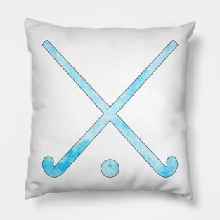 Field Hockey Light Blue Pillow