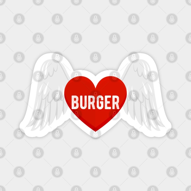 I Love Burger Magnet by Eric Okore