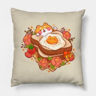 Egg Butter Toast Pillow